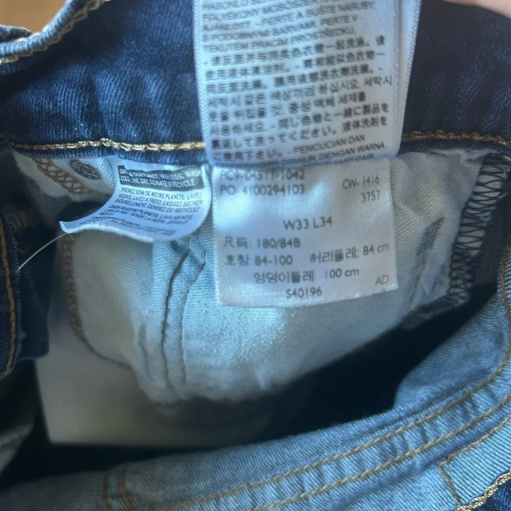 Levi's 511 Men's Blue Jeans 33x34 - Picture 7 of 7